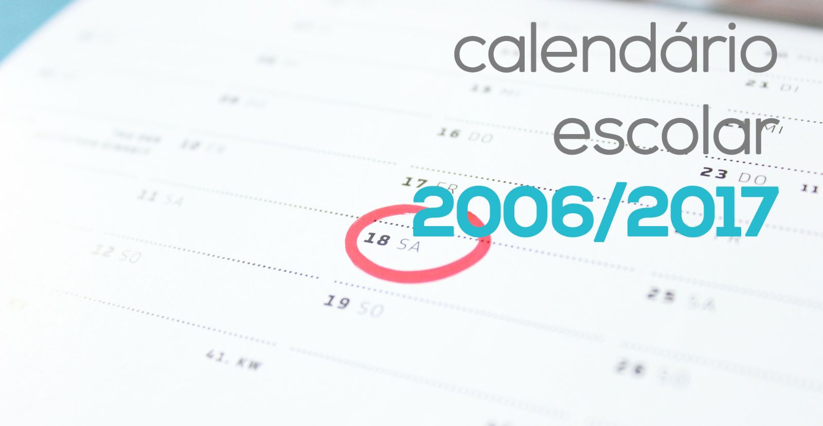 Calendário Escolar 2016/2017
